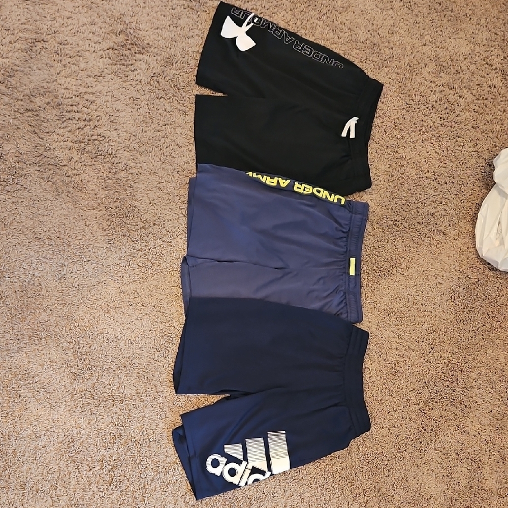 Under Armour and Adidas Kids Shorts Set - Black, Blue, Navy